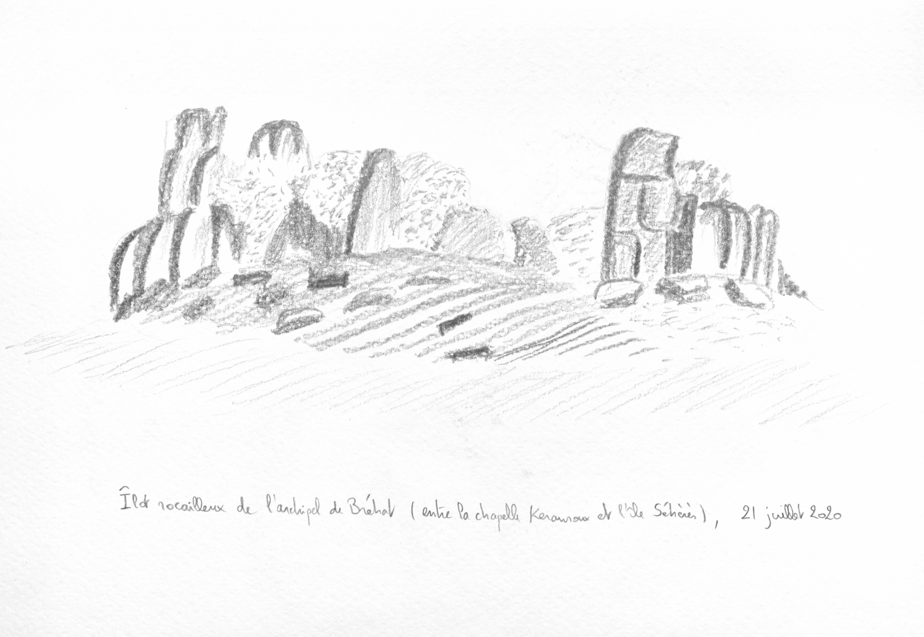Îlot rocailleux de l'archipel de Bréhat (entre la chapelle Keranroux et l'île Séhèrès), 21 juillet 2020